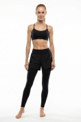 Оптом Легинсы женские с шортами 2 в 1 с высокой посадкой черного цвета 9555_1Ch, фото 5