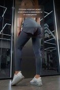 Оптом Легинсы женские с шортами 2 в 1 с высокой посадкой темно-зеленого цвета 9555_1TZ, фото 4