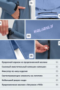 Оптом Парка спортивная женская с капюшоном softshell синего цвета 9568S, фото 2