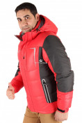 Оптом Куртка пуховик мужская красного цвета 9573Kr в Самаре, фото 2