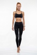 Оптом Легинсы женские с высокой посадкой моделирующие черного цвета 9574_1Ch, фото 6