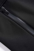 Оптом Ветровка мужская софтшелл виндстоппер с капюшоном спортивная черного цвета 9611_1Ch, фото 19