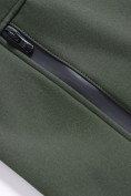 Оптом Ветровка мужская софтшелл виндстоппер с капюшоном спортивная цвета хаки 9611_1Kh, фото 12