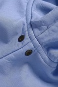 Оптом Ветровка женская софтшелл виндстоппер с капюшоном спортивная голубого цвета 9612_1Gl, фото 14