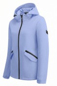 Оптом Ветровка женская софтшелл виндстоппер с капюшоном спортивная голубого цвета 9612_1Gl, фото 3
