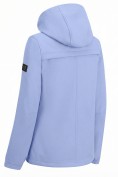 Оптом Ветровка женская софтшелл виндстоппер с капюшоном спортивная голубого цвета 9612_1Gl, фото 6