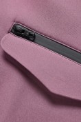Оптом Ветровка женская софтшелл виндстоппер с капюшоном спортивная малинового цвета 9612_1M, фото 16