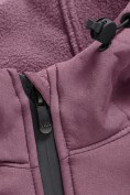 Оптом Ветровка женская софтшелл виндстоппер с капюшоном спортивная малинового цвета 9612_1M, фото 20