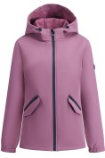 Оптом Ветровка женская софтшелл виндстоппер с капюшоном спортивная малинового цвета 9612_1M, фото 4