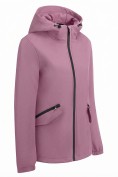 Оптом Ветровка женская софтшелл виндстоппер с капюшоном спортивная малинового цвета 9612_1M, фото 5