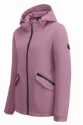 Оптом Ветровка женская софтшелл виндстоппер с капюшоном спортивная малинового цвета 9612_1M, фото 6