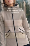 Оптом Ветровка женская софтшелл виндстоппер с капюшоном спортивная серого цвета 9612_1Sr, фото 11