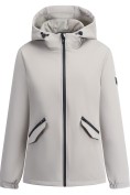 Оптом Ветровка женская софтшелл виндстоппер с капюшоном спортивная серого цвета 9612_1Sr, фото 4