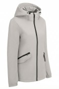 Оптом Ветровка женская софтшелл виндстоппер с капюшоном спортивная серого цвета 9612_1Sr, фото 5