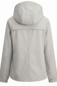 Оптом Ветровка женская софтшелл виндстоппер с капюшоном спортивная серого цвета 9612_1Sr, фото 7