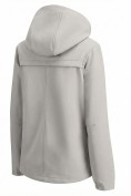 Оптом Ветровка женская софтшелл виндстоппер с капюшоном спортивная серого цвета 9612_1Sr, фото 8