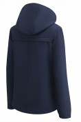 Оптом Ветровка женская софтшелл виндстоппер с капюшоном спортивная темно-синего цвета 9612_1TS, фото 8
