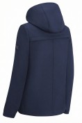 Оптом Ветровка женская софтшелл виндстоппер с капюшоном спортивная темно-синего цвета 9612_1TS, фото 9