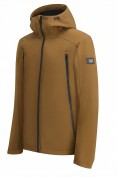 Оптом Ветровка мужская софтшелл виндстоппер с капюшоном спортивная горчичного цвета 9613_1G, фото 2