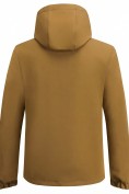 Оптом Ветровка мужская софтшелл виндстоппер с капюшоном спортивная горчичного цвета 9613_1G, фото 4