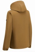 Оптом Ветровка мужская софтшелл виндстоппер с капюшоном спортивная горчичного цвета 9613_1G, фото 5