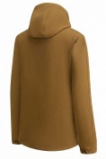 Оптом Ветровка мужская софтшелл виндстоппер с капюшоном спортивная горчичного цвета 9613_1G, фото 6