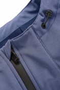Оптом Ветровка мужская софтшелл виндстоппер с капюшоном спортивная синего цвета 9613_1S, фото 13