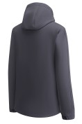 Оптом Ветровка мужская софтшелл виндстоппер с капюшоном спортивная темно-серого цвета 9613_1TC, фото 6