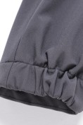 Оптом Ветровка мужская софтшелл виндстоппер с капюшоном спортивная темно-серого цвета 9613_1TC, фото 8