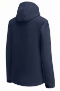 Оптом Ветровка мужская софтшелл виндстоппер с капюшоном спортивная темно-синего цвета 9613_1TS, фото 6