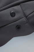 Оптом Парка женская софтшелл виндстоппер удлинённая с капюшоном черного цвета 9614_1Ch, фото 12