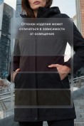 Оптом Парка женская софтшелл виндстоппер удлинённая с капюшоном черного цвета 9614_1Ch, фото 4