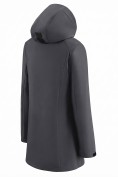 Оптом Парка женская софтшелл виндстоппер удлинённая с капюшоном черного цвета 9614_1Ch, фото 5