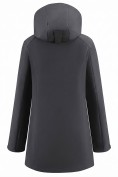 Оптом Парка женская софтшелл виндстоппер удлинённая с капюшоном черного цвета 9614_1Ch, фото 6