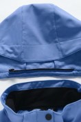 Оптом Парка женская софтшелл виндстоппер удлинённая с капюшоном голубого цвета 9614_1Gl, фото 16
