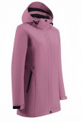 Оптом Парка женская софтшелл виндстоппер удлинённая с капюшоном малинового цвета 9614_1M, фото 3
