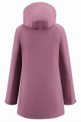 Оптом Парка женская софтшелл виндстоппер удлинённая с капюшоном малинового цвета 9614_1M, фото 6