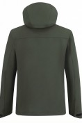 Оптом Ветровка мужская софтшелл виндстоппер с капюшоном спортивная цвета хаки 9615_1Kh, фото 6