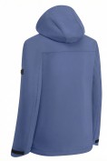Оптом Ветровка мужская софтшелл виндстоппер с капюшоном спортивная синего цвета 9615_1S, фото 4