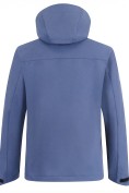 Оптом Ветровка мужская софтшелл виндстоппер с капюшоном спортивная синего цвета 9615_1S, фото 6