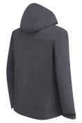 Оптом Ветровка мужская софтшелл виндстоппер с капюшоном спортивная темно-серого цвета 9615_1TC, фото 5