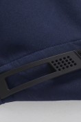 Оптом Ветровка мужская софтшелл виндстоппер с капюшоном спортивная темно-синего цвета 9615_1TS, фото 10
