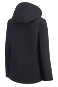 Оптом Ветровка женская софтшелл виндстоппер с капюшоном спортивная черного цвета 9616_1Ch, фото 6