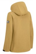 Оптом Ветровка женская софтшелл виндстоппер с капюшоном спортивная горчичного цвета 9616_1G, фото 5