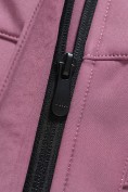Оптом Ветровка женская софтшелл виндстоппер с капюшоном спортивная малинового цвета 9616_1M, фото 12