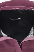 Оптом Ветровка женская софтшелл виндстоппер с капюшоном спортивная малинового цвета 9616_1M, фото 14