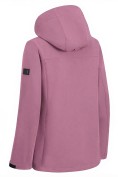 Оптом Ветровка женская софтшелл виндстоппер с капюшоном спортивная малинового цвета 9616_1M, фото 5