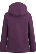 Оптом Ветровка женская софтшелл виндстоппер с капюшоном спортивная темно-фиолетового цвета 9616_1TF, фото 4