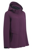 Оптом Ветровка женская софтшелл виндстоппер с капюшоном спортивная темно-фиолетового цвета 9616_1TF, фото 6