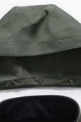 Оптом Ветровка мужская софтшелл виндстоппер с капюшоном спортивная цвета хаки 9617_1Kh, фото 10